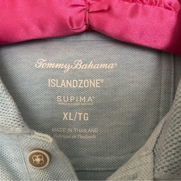 Tommy Bahama Islandzone Polo Shirt Baby Blue XL - Picture 6 of 7